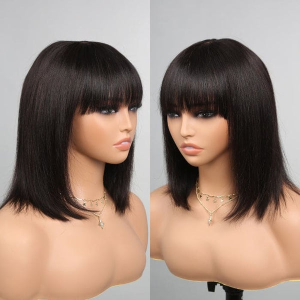 12 inch Bob Wigs with Bangs