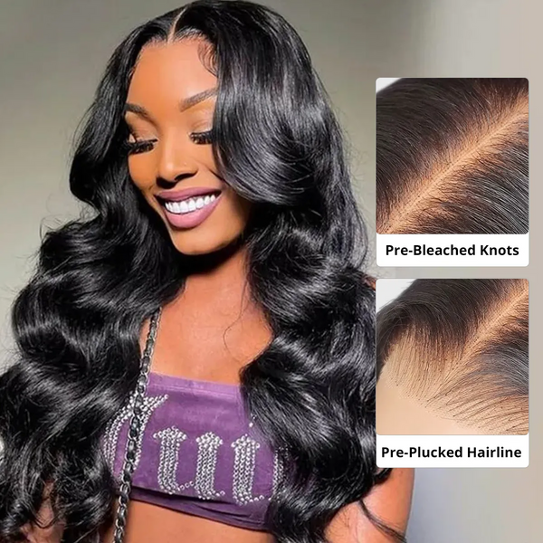 hairee-hair-glueless-body-wave-13x4-HD-lace-wig-with-bleached-knots