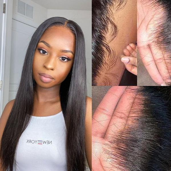 13x4 long straight lace front wig 