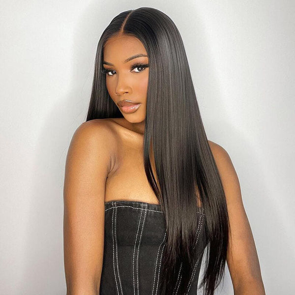 13x4 lace front long straight wigs for black womenw