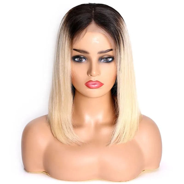 T4/613 blonde bob lace front wig
