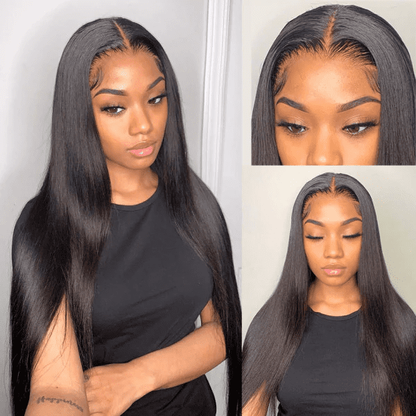 5x5 ultra hd undetectable lace closure straight hair wig