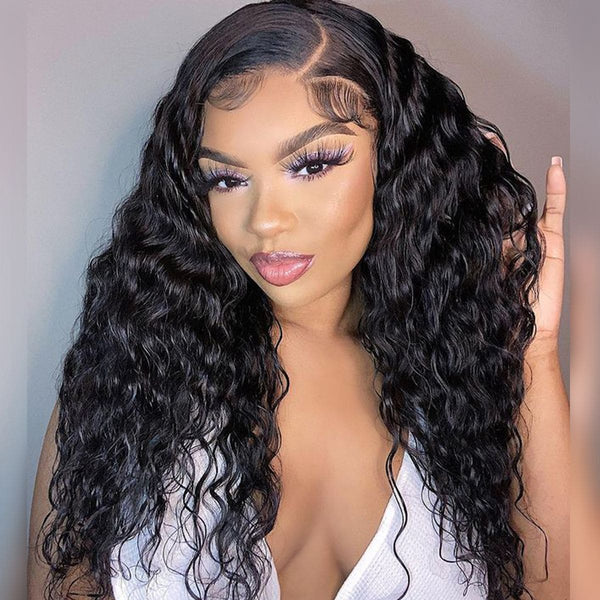 brazilian Water Wave Human Hair lace front  Wig